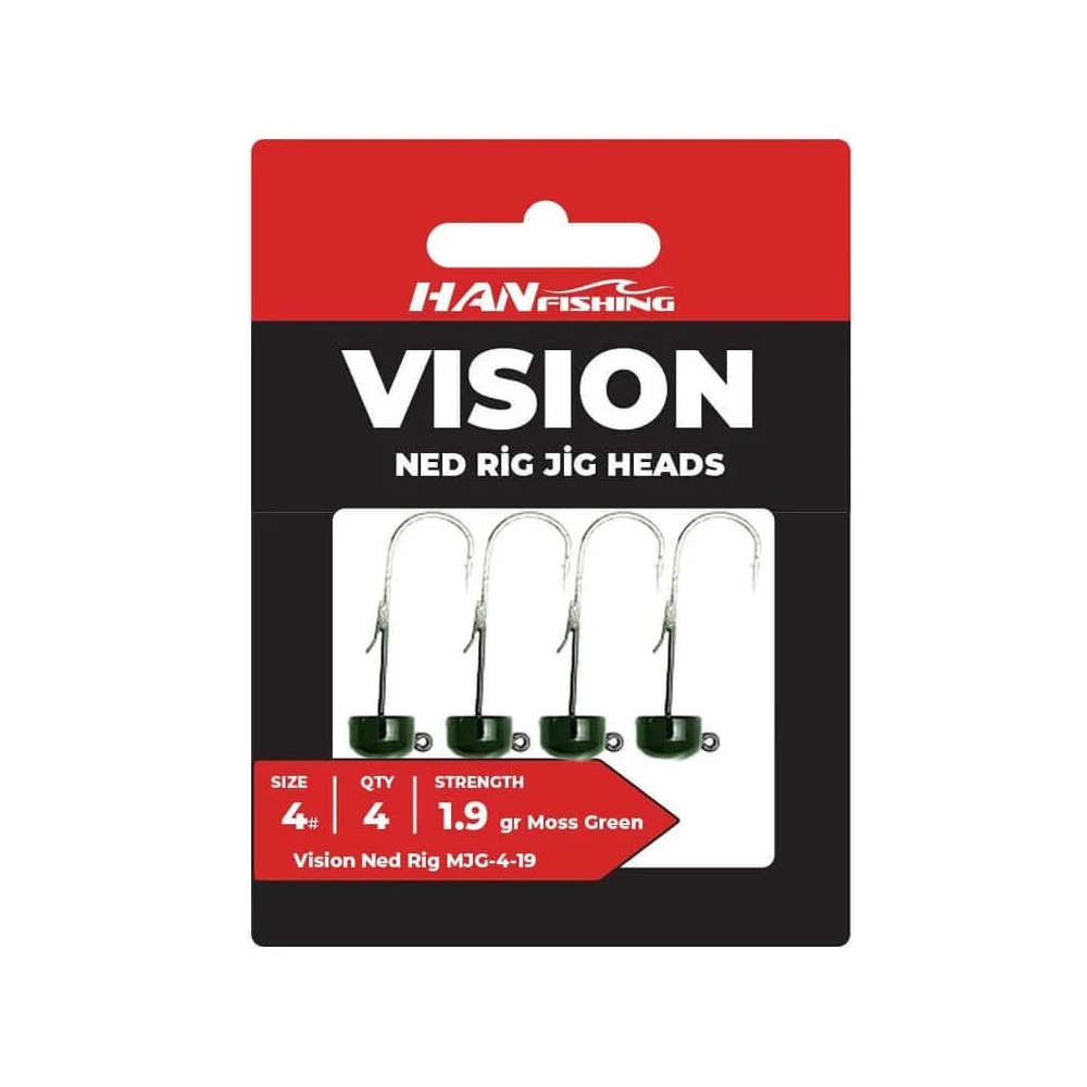 Hanfish Vision Ned Rig Moss Green Jighead