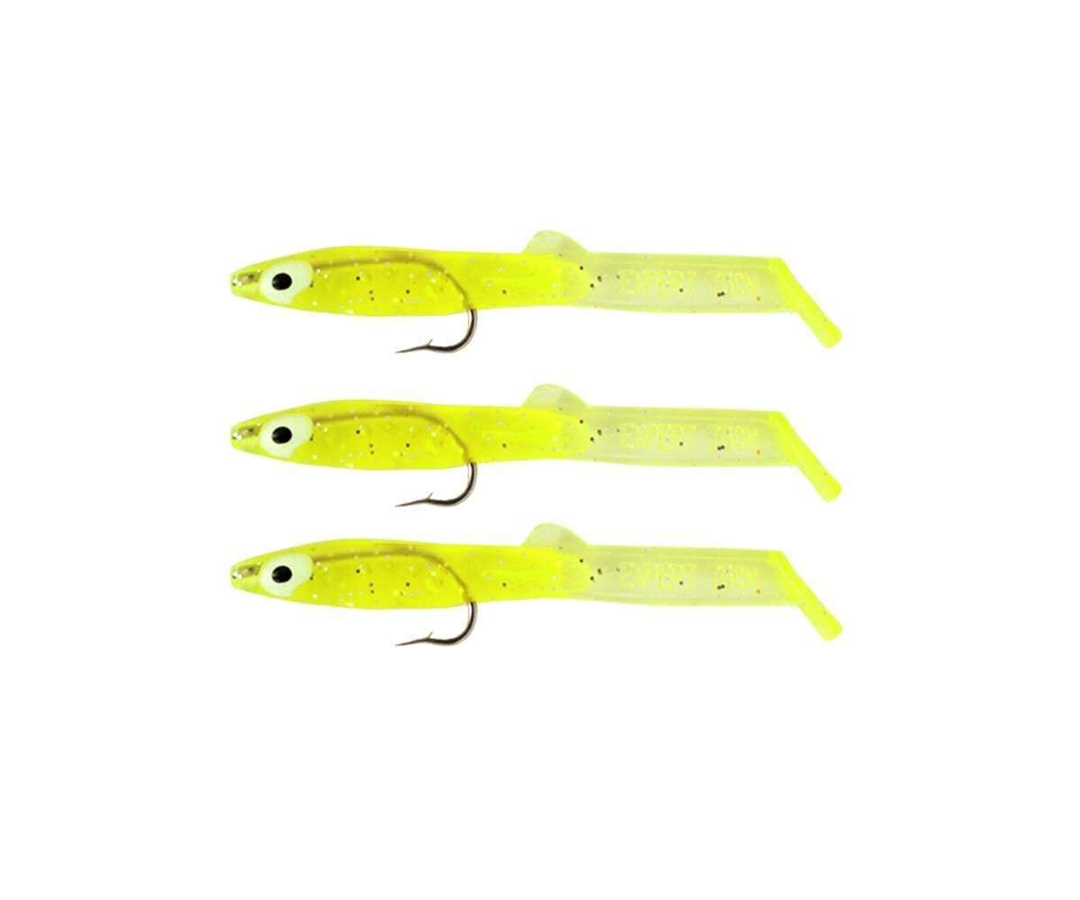 Captain 3526 Eel Fish 5cm Silikon Zargana Suni Yem 3lü Paket E01 YELLOW