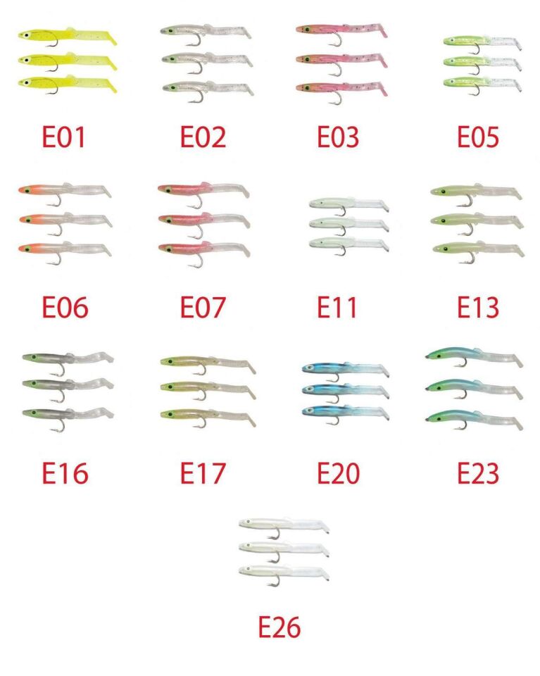 Captain 3526 Eel Fish 5cm Silikon Zargana Suni Yem 3lü Paket E16 BLACK