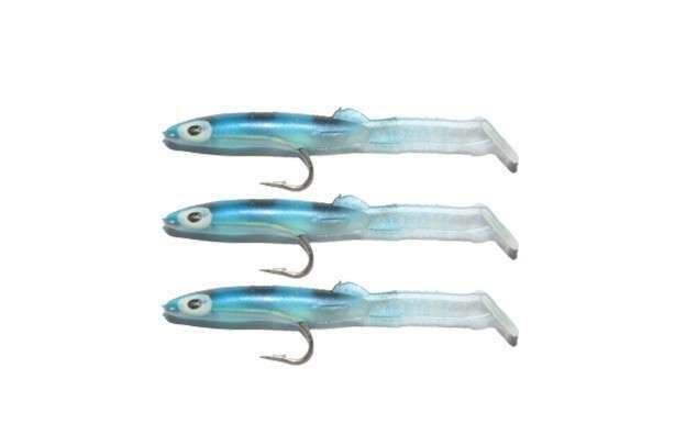 Captain 3526 Eel Fish 5cm Silikon Zargana Suni Yem 3lü Paket E20 BLACK 