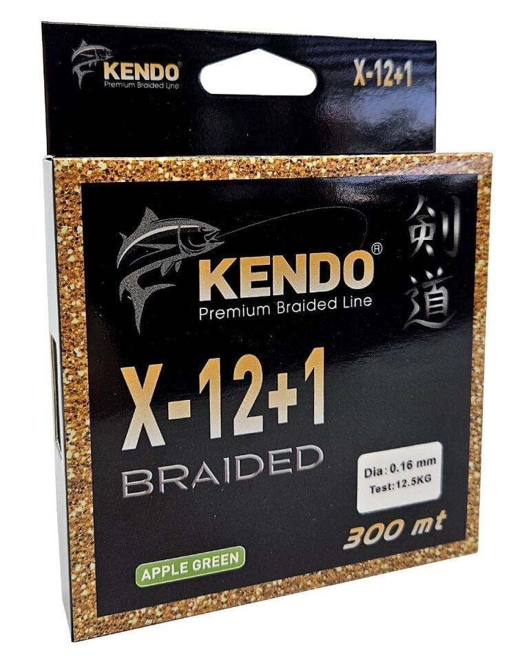 Kendo X-12+1 Braided 300m Apple Green Örgü İp 0,18mm
