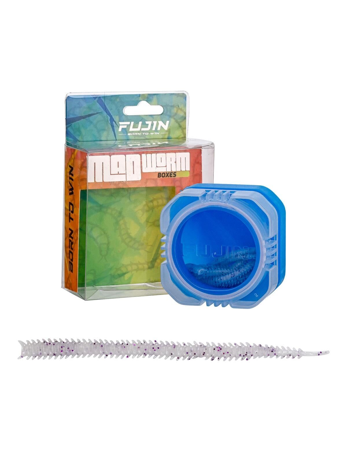 Fujin Mad Worm 9cm LRF Silikonu PEARL WHITE GLOW