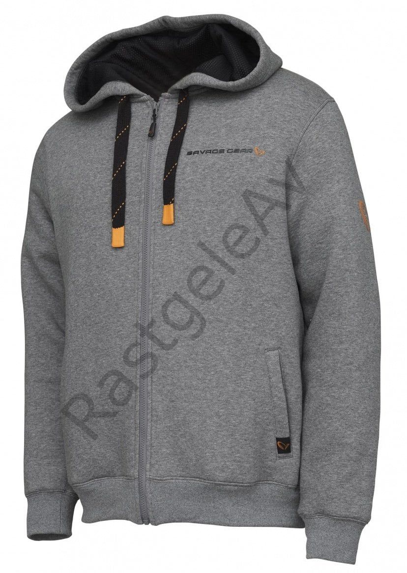 Savage Gear Classic Zip Hoodie Grey Melange M