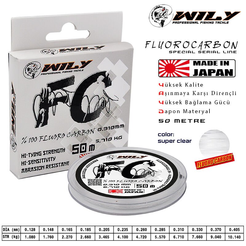 Wily FC Fluoro Carbon Misina 50 mt