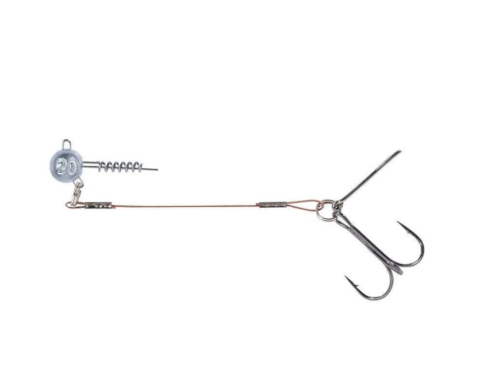Balzer 16100 Silikon Yemler İçin Çelik Telli Spiral Kafa Rig 55cm Standart - 15 GR
