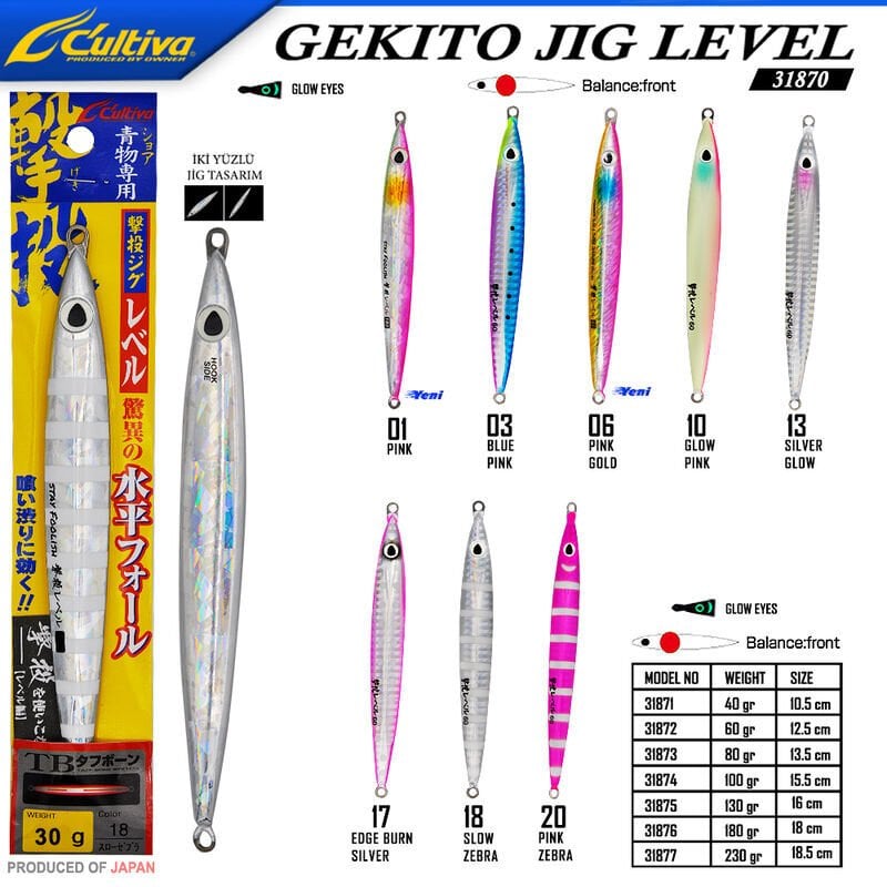 Cultiva  JİG 31870 Gekito Jig Level 30g 9.5 cm