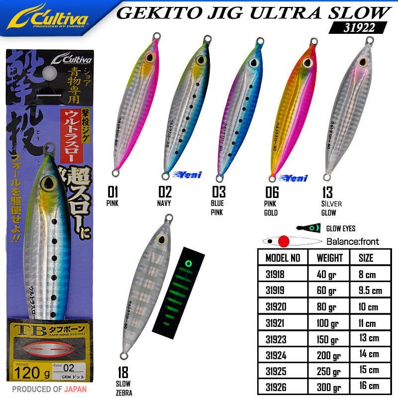 Cultiva  31922 Gekito Jig Ultra Slow 120g 12.0cm