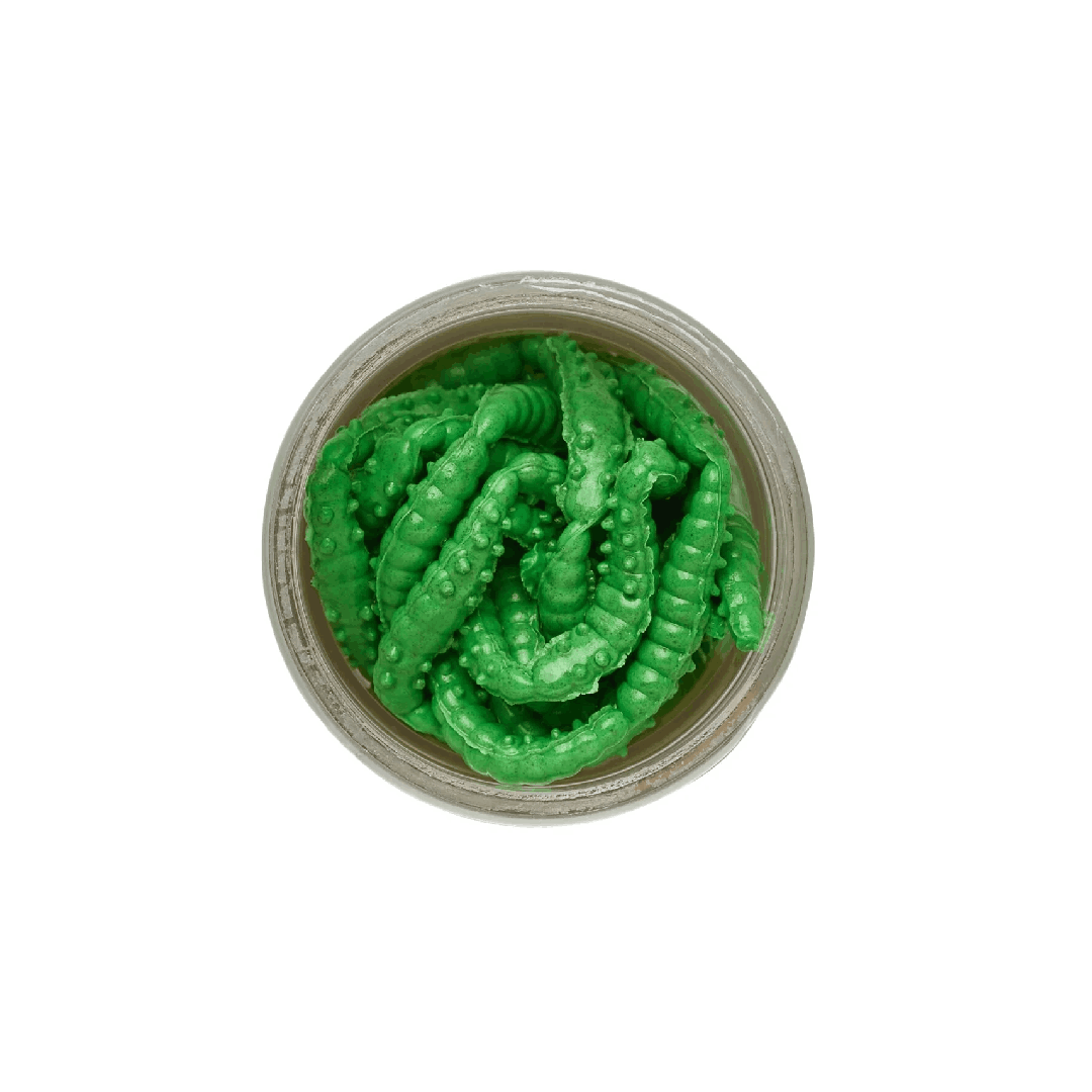 Berkley Powerbait Garlic Power Honey Worm GREEN - 2.5CM - 55 ADET