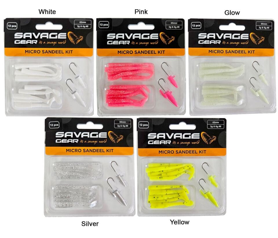 Savage gear Lrf Micro Sandeel Kit 12 Adet(1+1.5+5) Sahte Balık Pink