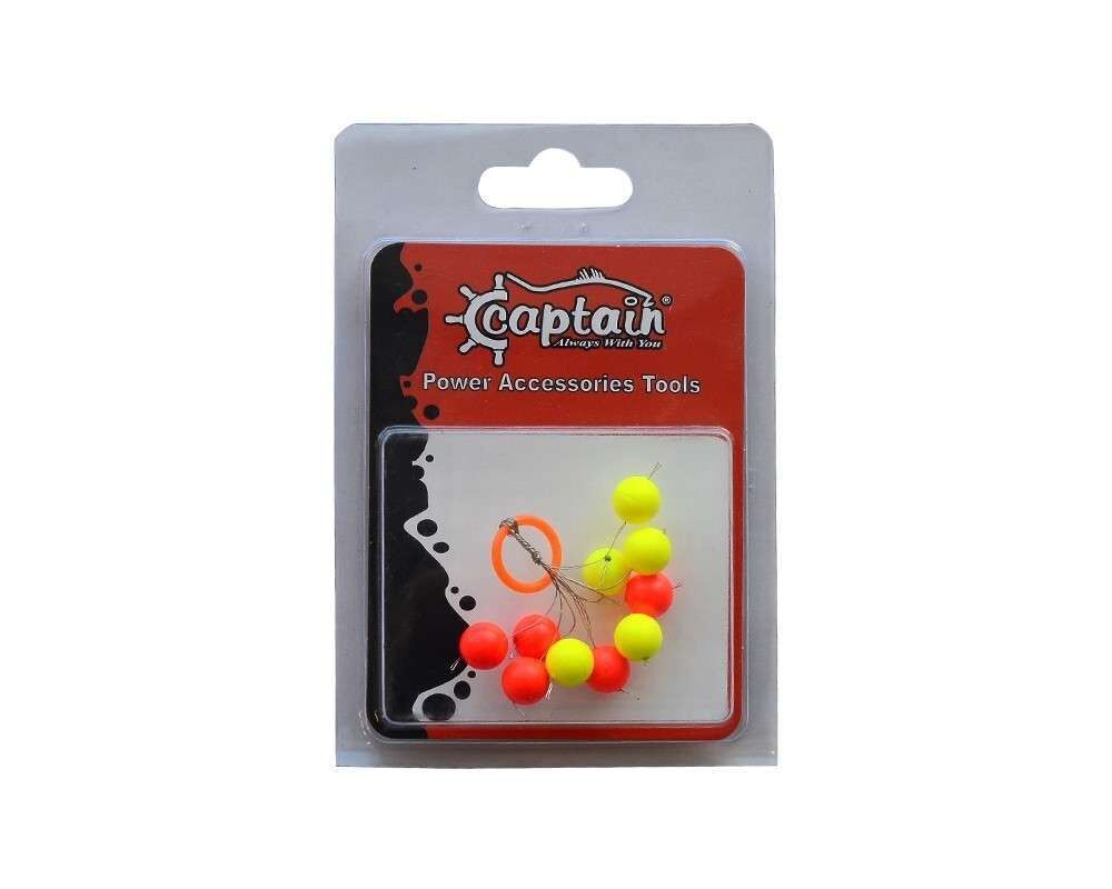 Captain  Renkli Köpük Boncuk Oval 10lu Paket Standart - 13 MM