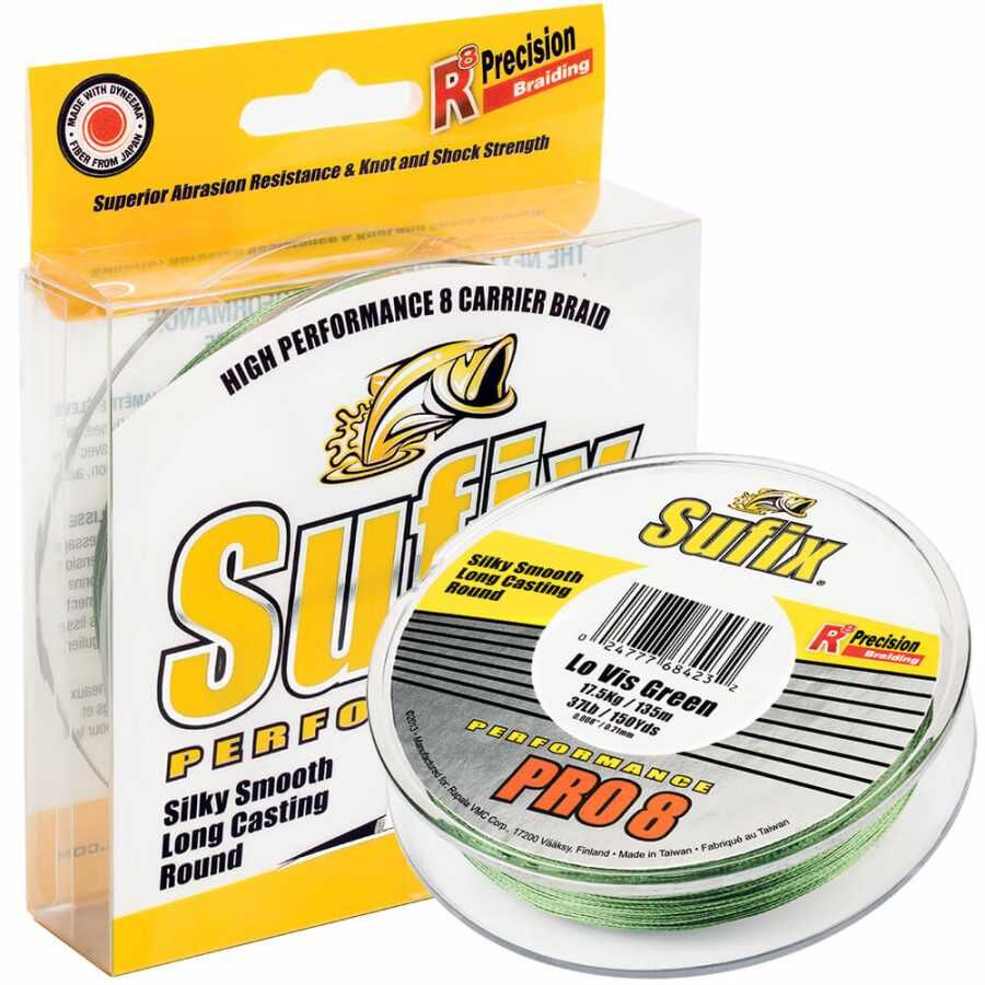 Sufix Performance Pro8 İp Misina LO VIS GREEN - 0.12MM - 135MT - 8.2KG