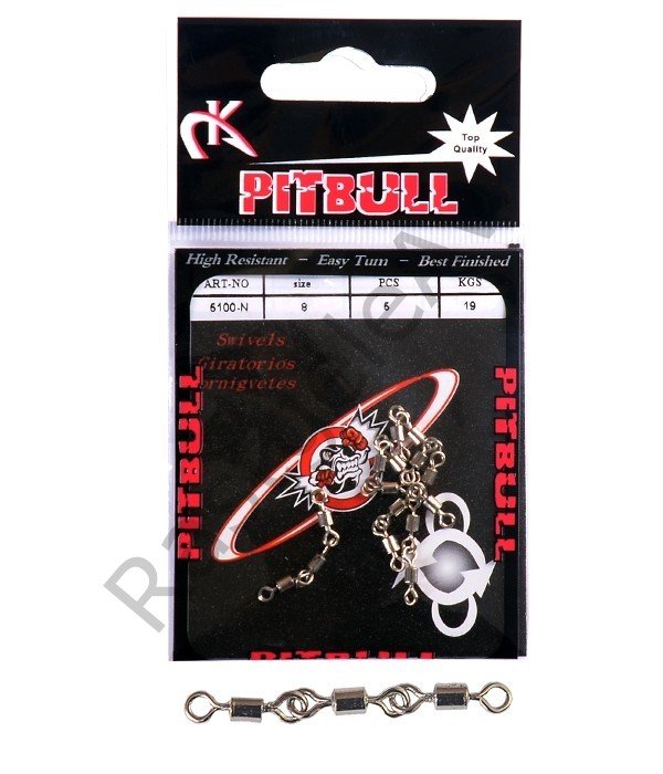 Pitbull 5100 3 Zincir Fırdöndü 5'li Paket Nikel