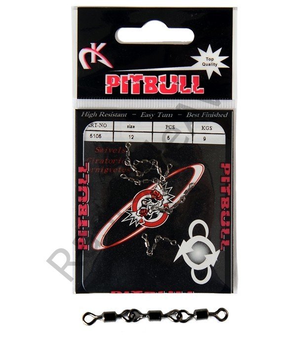 Pitbull 5105 3 Zincir Fırdöndü 5'li Paket Black Nikel