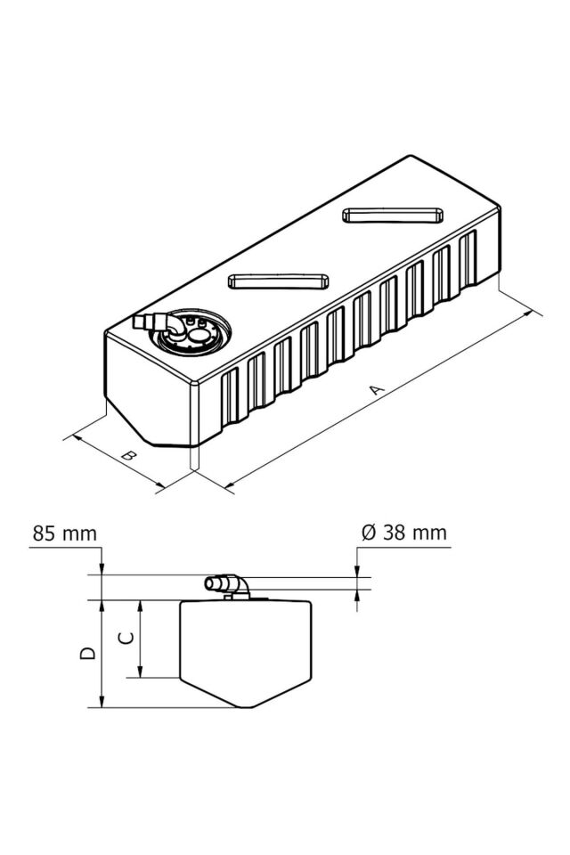 CAN YAKIT TANKI 140 LT BEYAZ