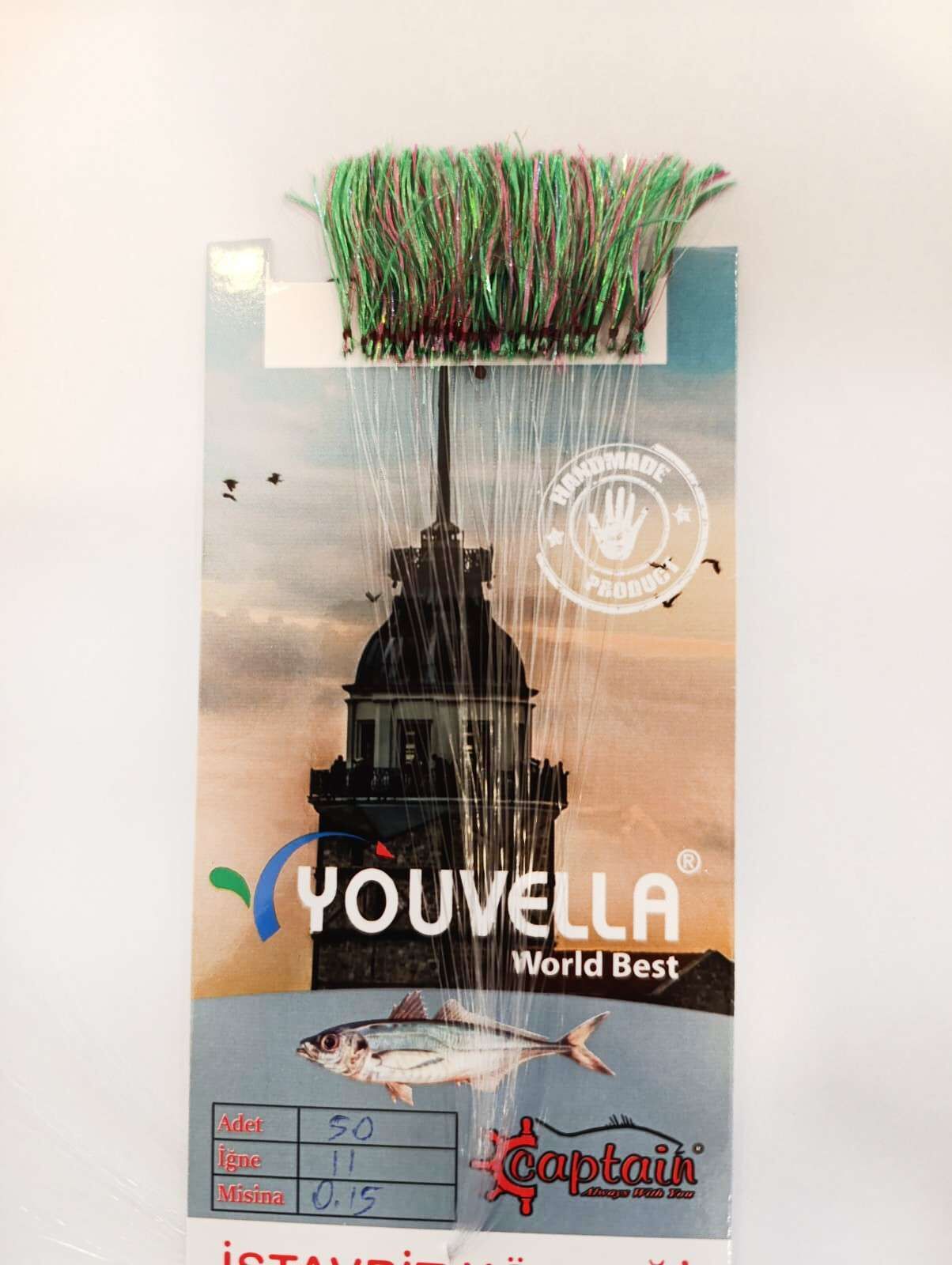 İstavrit Kösteği UV-GLOW Simli Youvella Kartonda 50 İğne 015 mm Köstek