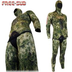 Free-Sub 5mm Expert Green Serbest Dalış Avcı Elbise