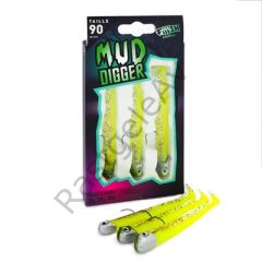 Fiiish Mud Digger MD1136 Maxi Combo Chartreuse Silikon Yem