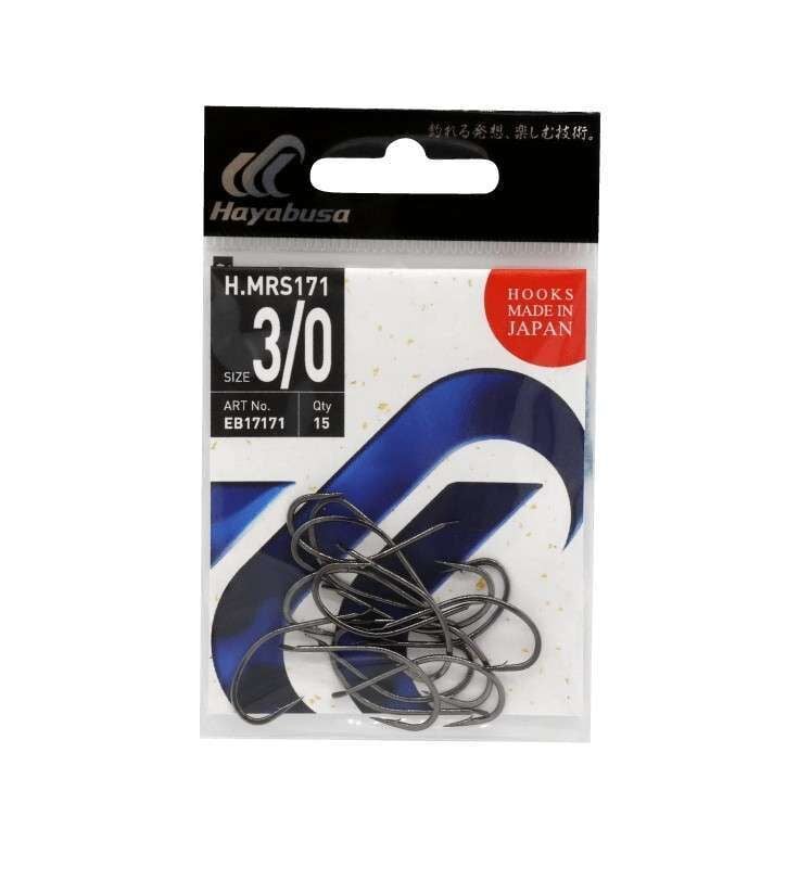 Hayabusa HMRS 171 Kısa Pala Dövme Olta İğnesi 15li Paket Black Nikel