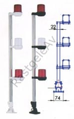 Remkay 3 lü Arıza Feneri Krom 60 cm Katlanabilir Ayaklı