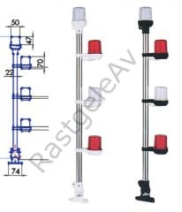 Remkay 4'lü Çıpa Fenerli Arıza Direği Krom 70 cm Katlanabilir Ayaklı