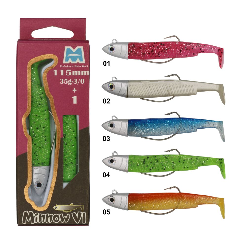 Minnow 6 Süper 115 mm Silikon 35g-3/0+1