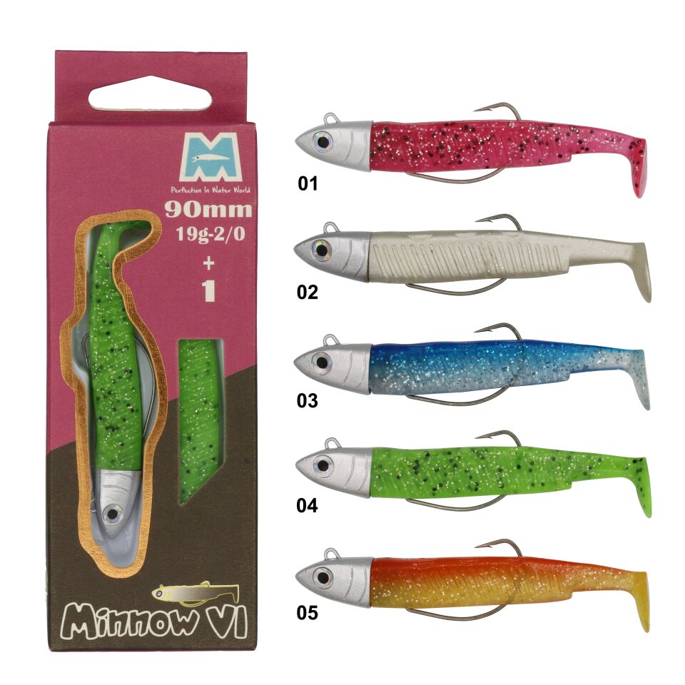 Minnow 6 Süper 90 mm Silikon 19g-2/0+1