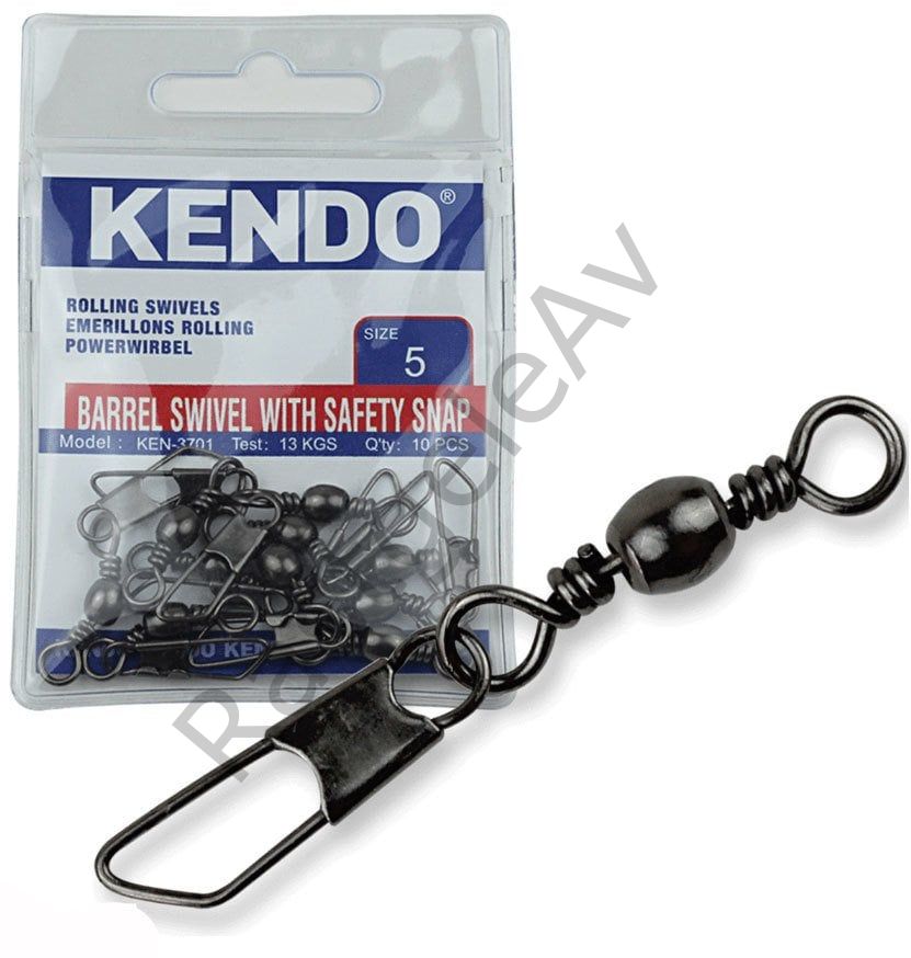 Kendo Rolling Swivel Safety Snap Snap 10 Adet (Düz Klips) 7