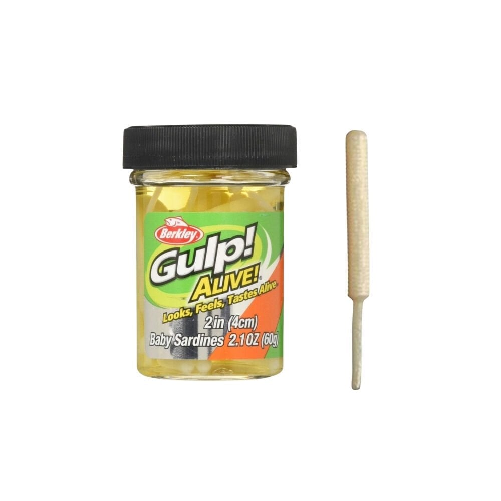 Berkley Gulp Alive Baby Sardine Sahte Yemi GLOW - 4 CM 60 GR