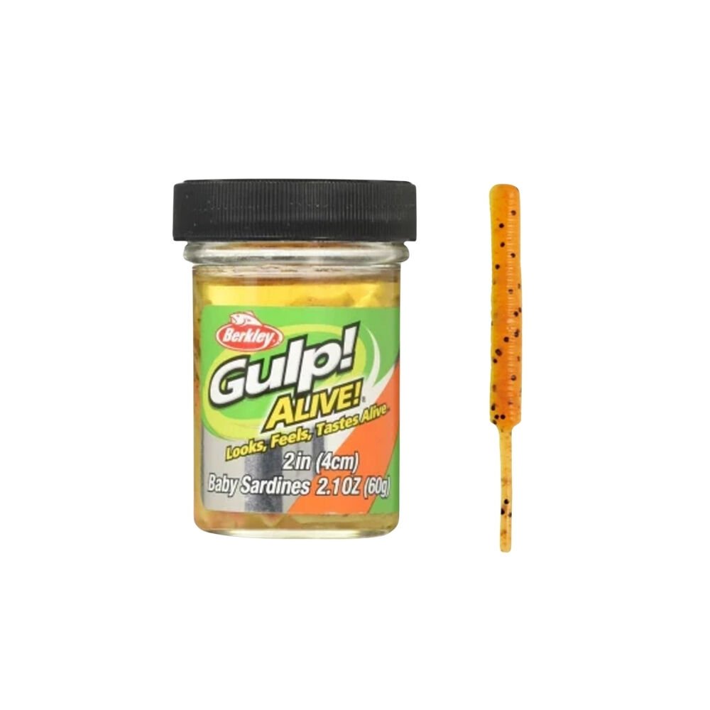 Berkley Gulp Alive Baby Sardine Sahte Yemi ORANGE TİGER - 4 CM 60 GR