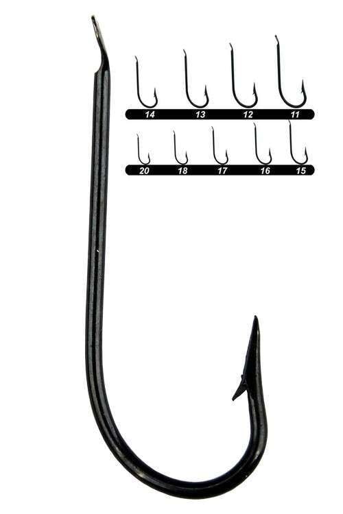 Youvella 1318 Palalı Kalın Çapraz Olta İğnesi 100lü Kutu Siyah