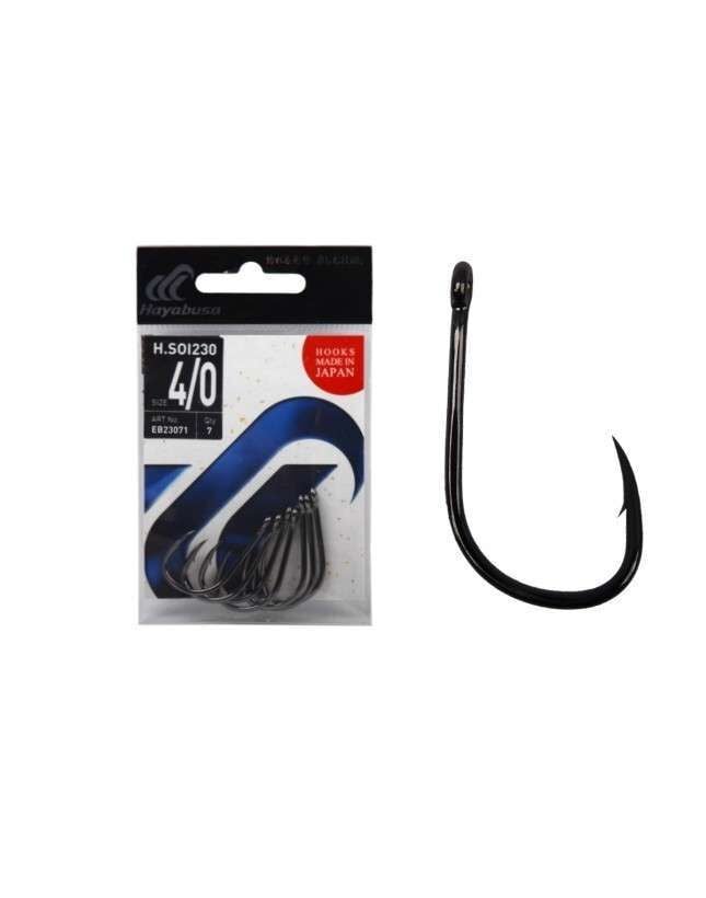 Hayabusa HSOI 230 Delikli Papağan Olta İğnesi 7li Paket Black Nikel