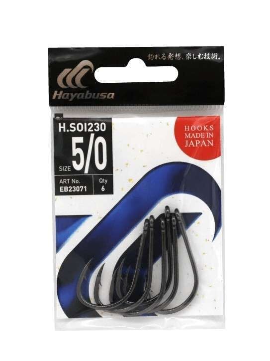 Hayabusa HSOI 230 Delikli Papağan Olta İğnesi 7li Paket Black Nikel