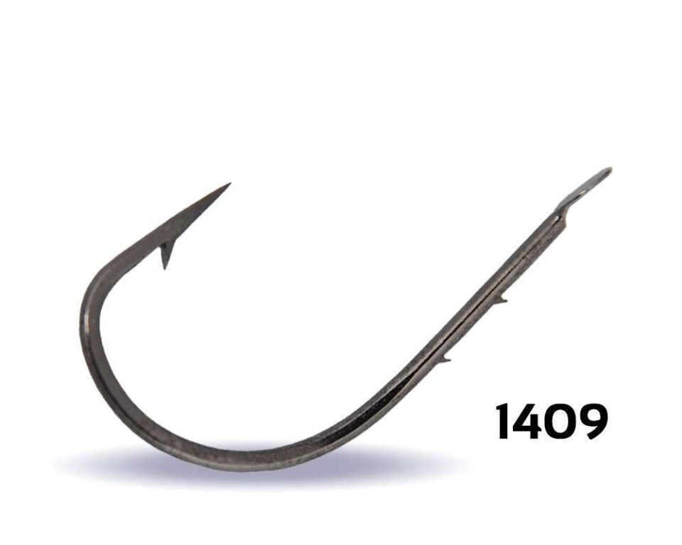 Youvella 1409 Kısa Pala Tırnaklı Olta İğnesi 100lü Kutu Black Nikel Standart - 7