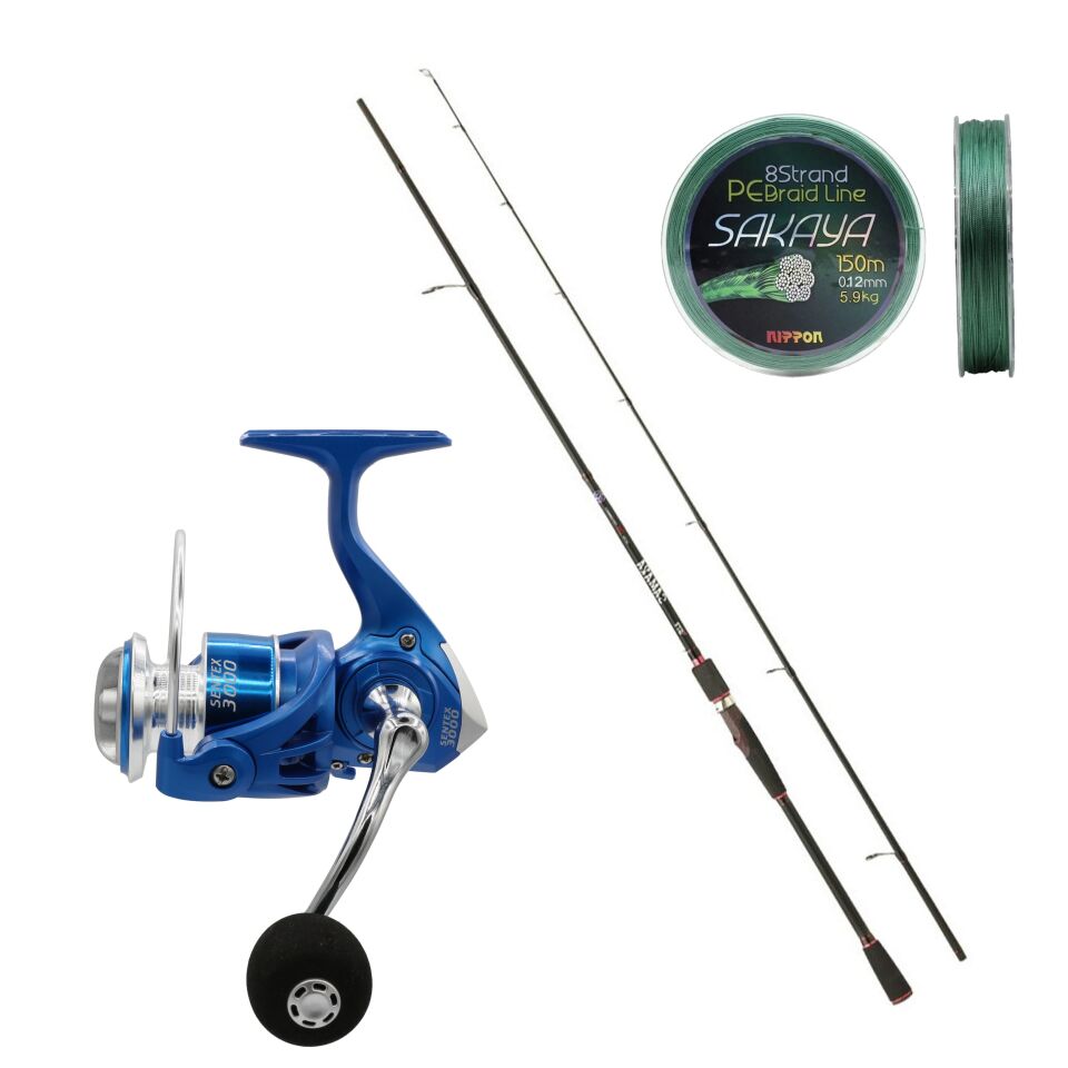 Akami Samara 270 15-50 Spin Kamışı + Eurofish Sentex 3000 Olta Seti