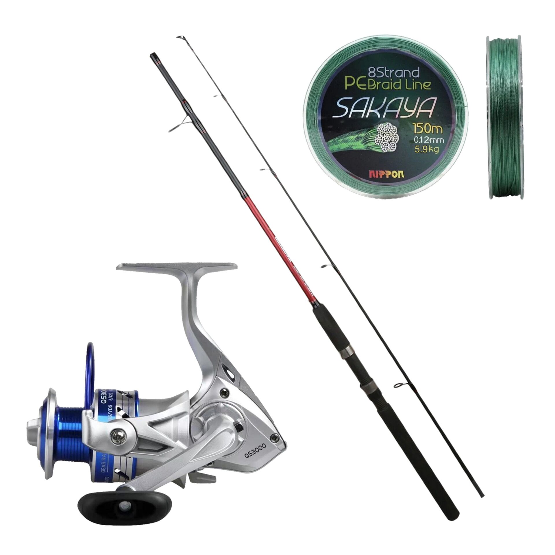 Eurofish Revenge 270 10-35 gr Spin Kamışı + Yumoshi QS 3000 Olta Seti
