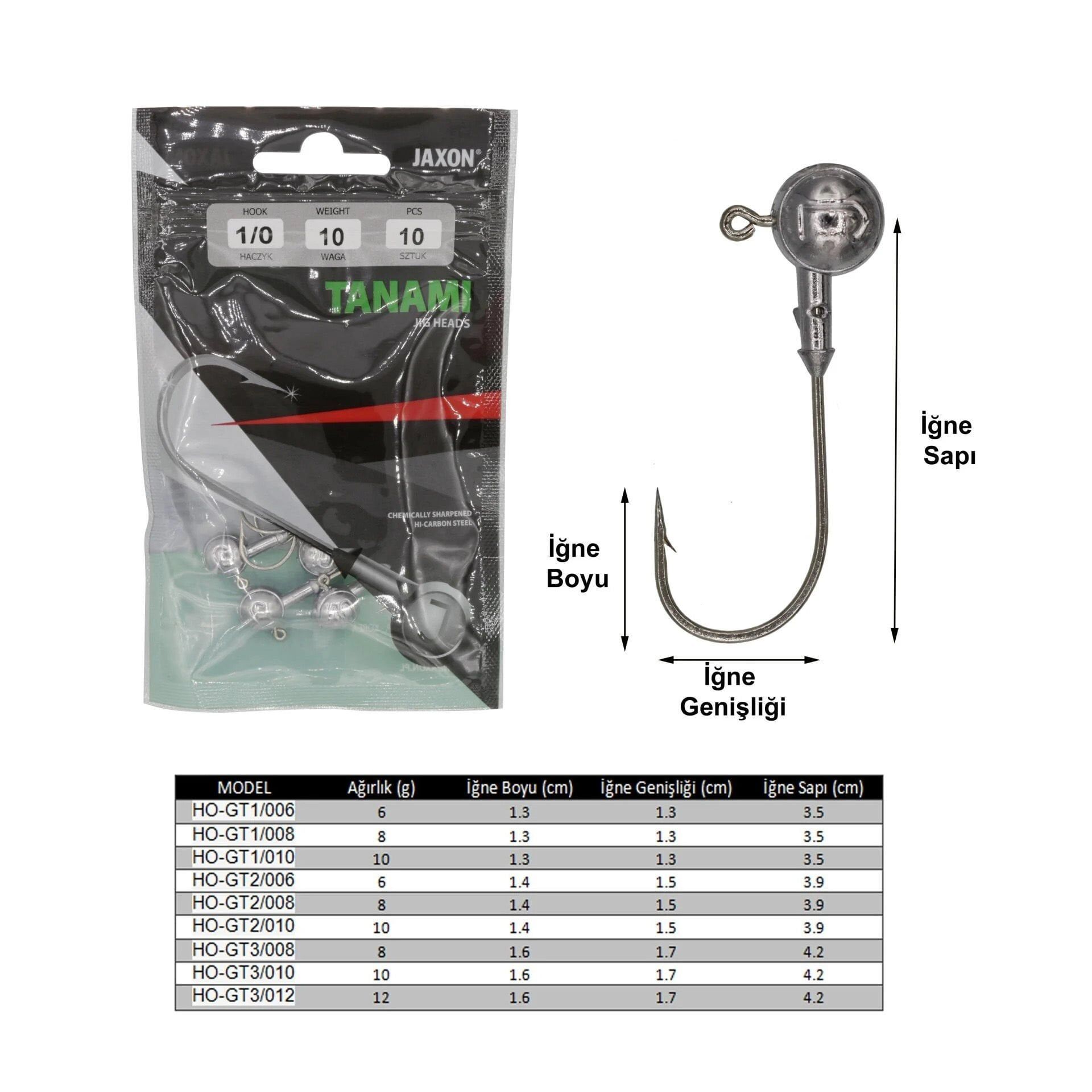 Jaxon Tanami Silver Jighead 1/0 No İğne