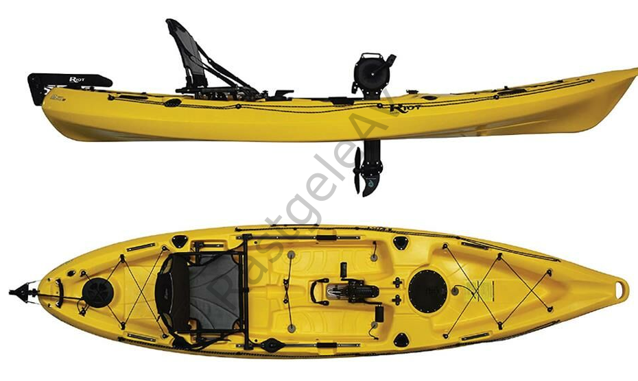 Seaflo Mako 12 Pedallı Tek Kişilik Balıkçı Kano Sarı