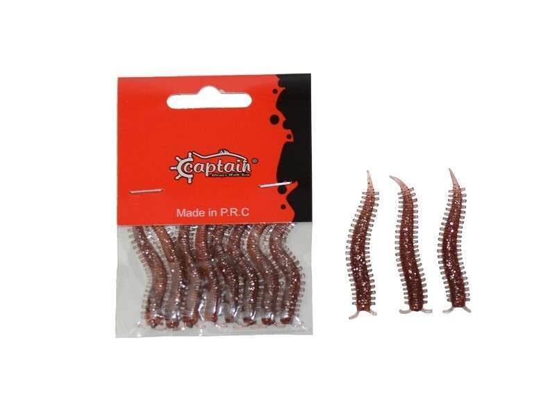 Captain 3564 Ajibishi Silk Worm 55cm LRF Silikon Yem 8li Set