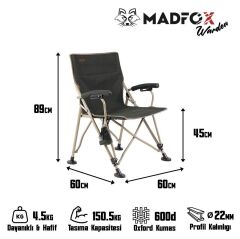 Madfox Warden Katlanır Kamp Sandalyesi Yeşil
