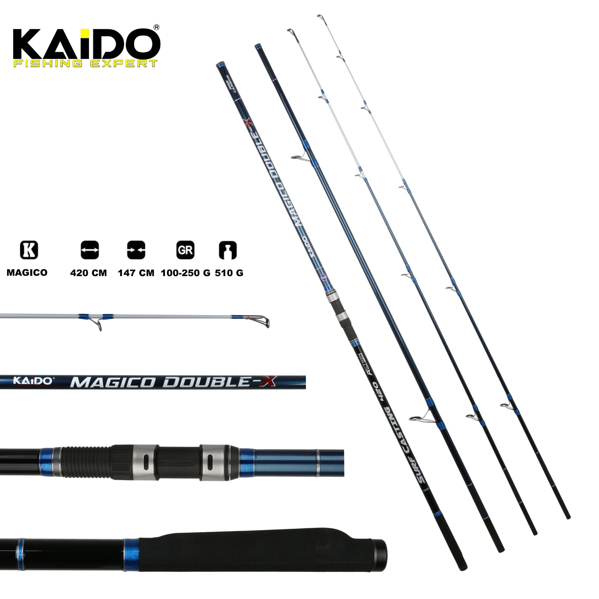 Magico Double-X Surf Kamışı 420 Cm (100-250gr) 2Uç