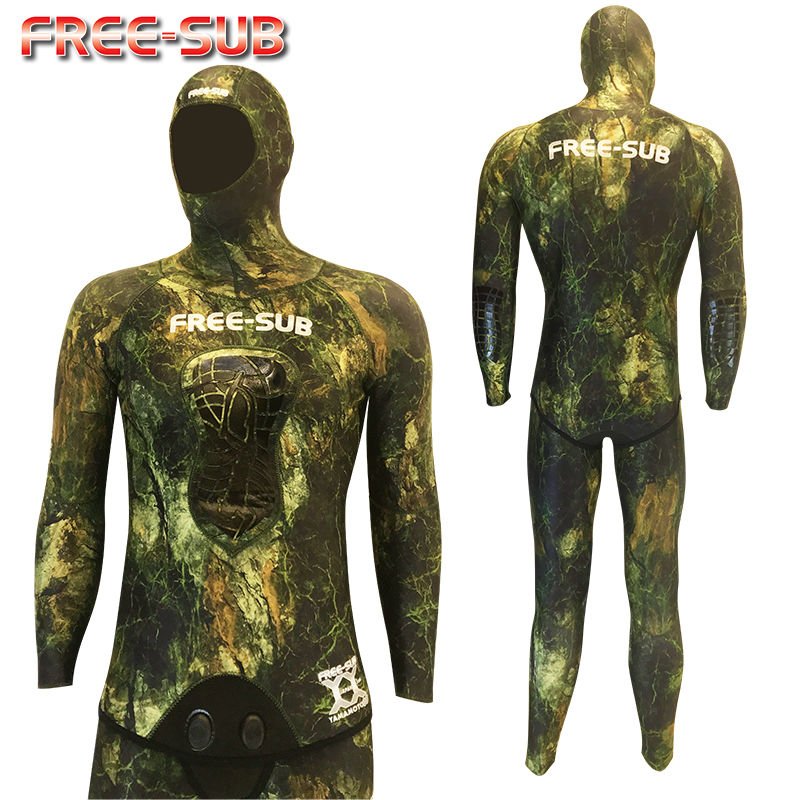 Free-Sub Kapadokya Desen Yamamoto Kumaş Serbest Dalış elbisesi 7mm