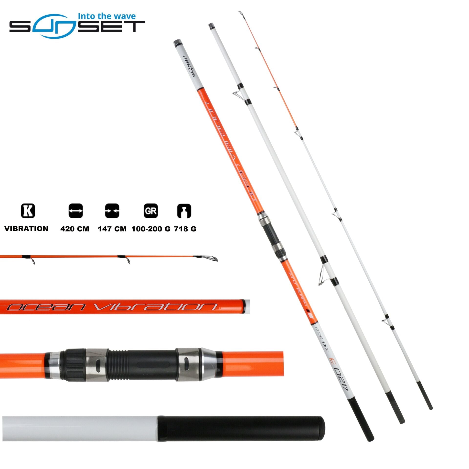 Ocean Vibration Hybrid LC 420 Cm Surf Kamışı (100-