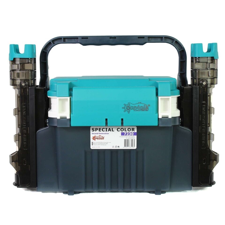 Captain 7230 Profesyonel LRF ve Spin Takım Çantası 2 Kamış Tutucu 31x23x24cm