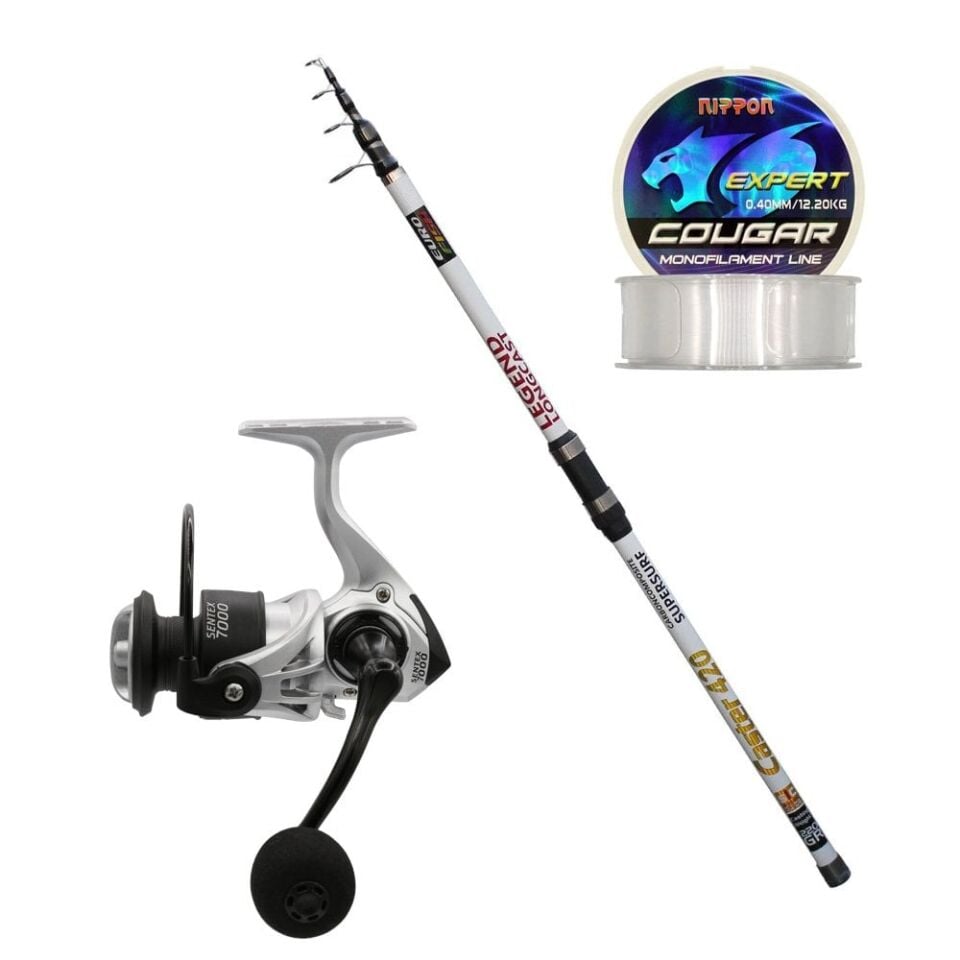 Eurofish Caster 420 100-220 GR + Eurofish Sentex 7000 Gri Olta Seti