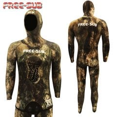 Free-Sub SAROS Desen Yamamoto Kumaş Serbest Dalış Elbisesi 7mm