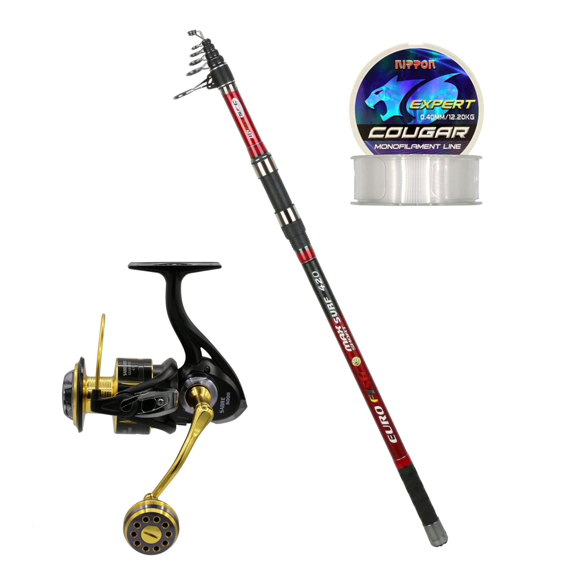 Eurofish Max Surf 420 100-200 GR + Eurofish Sabre 6000 Olta Seti