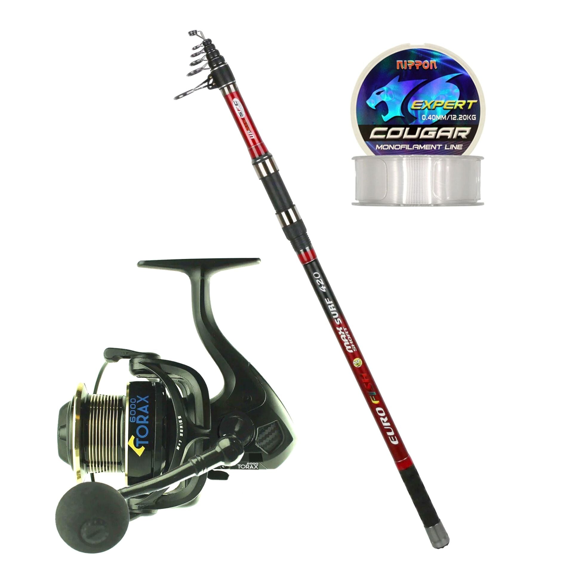 Eurofish Max Surf 420 100-200 GR + Eurofish Torax 6000 Olta Seti