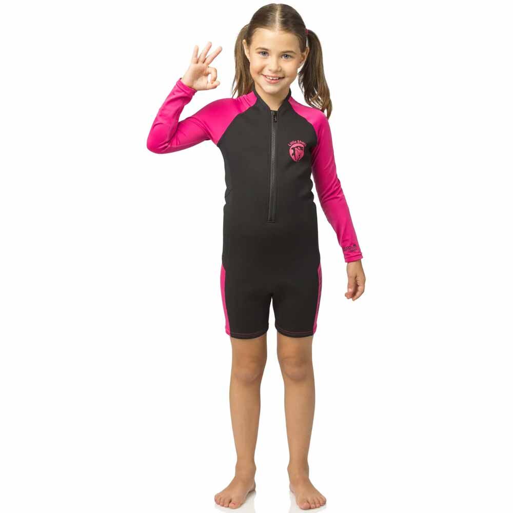 Cressi Little Shark Junior Shorty LS Dalış Elbisesi BLACK / PINK - 2MM - 7/8 YAŞ