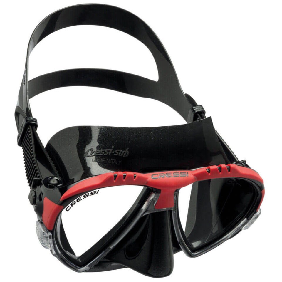 Cressi Matrix Dalış Maskesi BLACK-RED