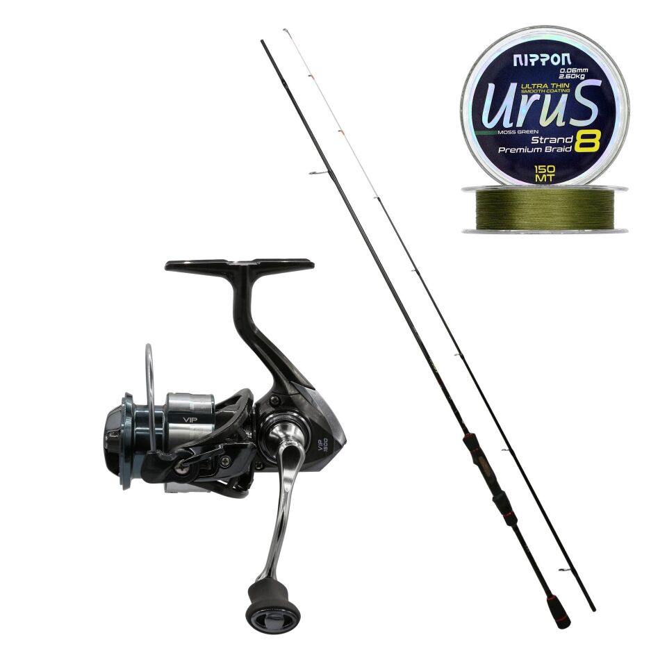 Kaido Bruser 225 0.5-7 gr Lrf Kamışı + Kaido Vip 800 Lrf Olta Makinesi